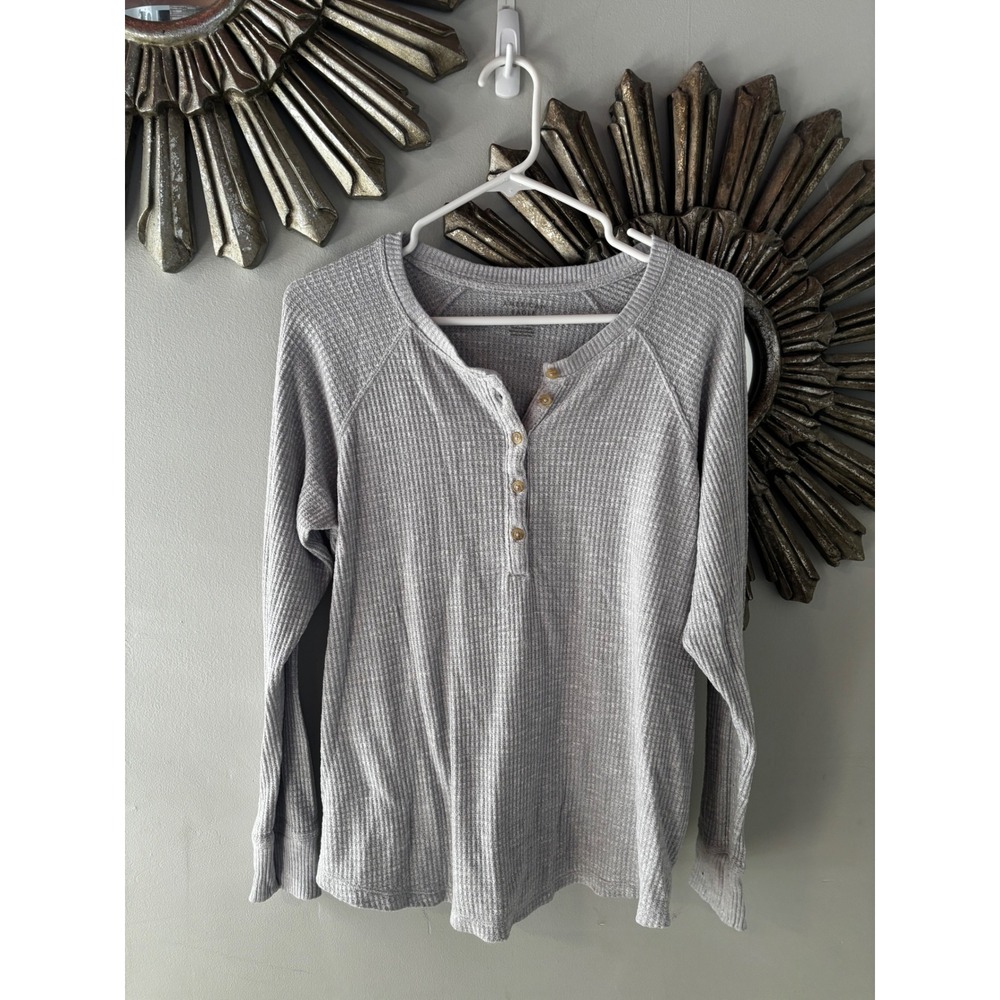 American Eagle Waffle Knit‎ Henley Casual Layering Top M